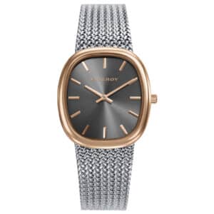 Reloj Acero Ip Rosa Brazalete Sra Va