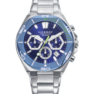 Crono Acero Ip Azul Brazalete Sr Va