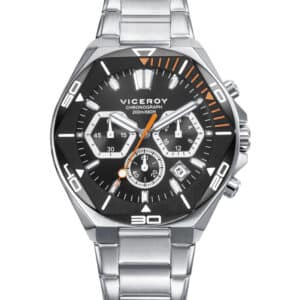 Reloj Viceroy  Hombre Caja Bitono de Aceroy Negro, Brazalete de Acero, Movimiento Cuarzo