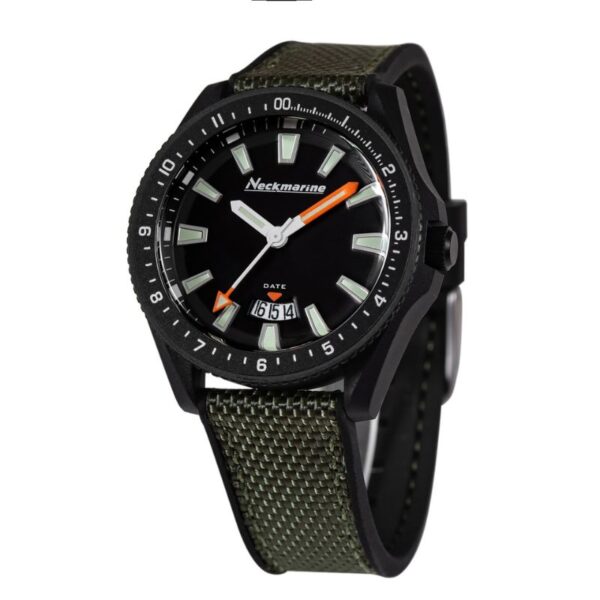 Reloj de bio base carbono unisex de color verde - Pulsera de caucho - Imagen 2