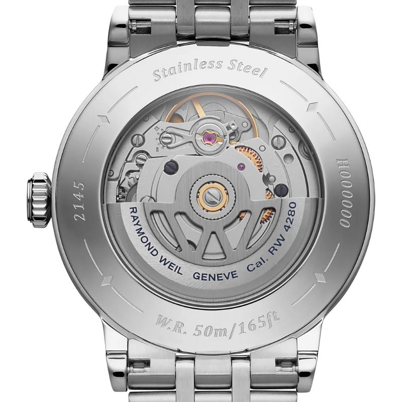 Reloj Raymond Weil millesime moonphase 35 mm, blue dial 2145-STS-05511 - Imagen 2