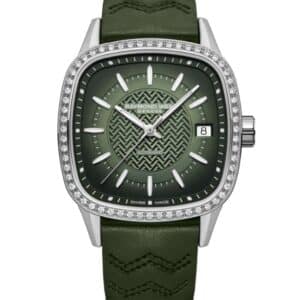 Reloj Raymond Weil freelancer cushion 34 x 34 mm, green dial 2490-SCS-52051