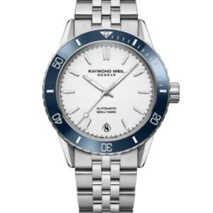 Reloj Raymond Weil freelancer Diver 36 mm, white dial 2755-ST3-30001