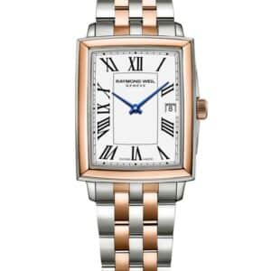 Reloj Raymond Weil toccata square 22 x 28 mm, white dial 5925-SP5-00300