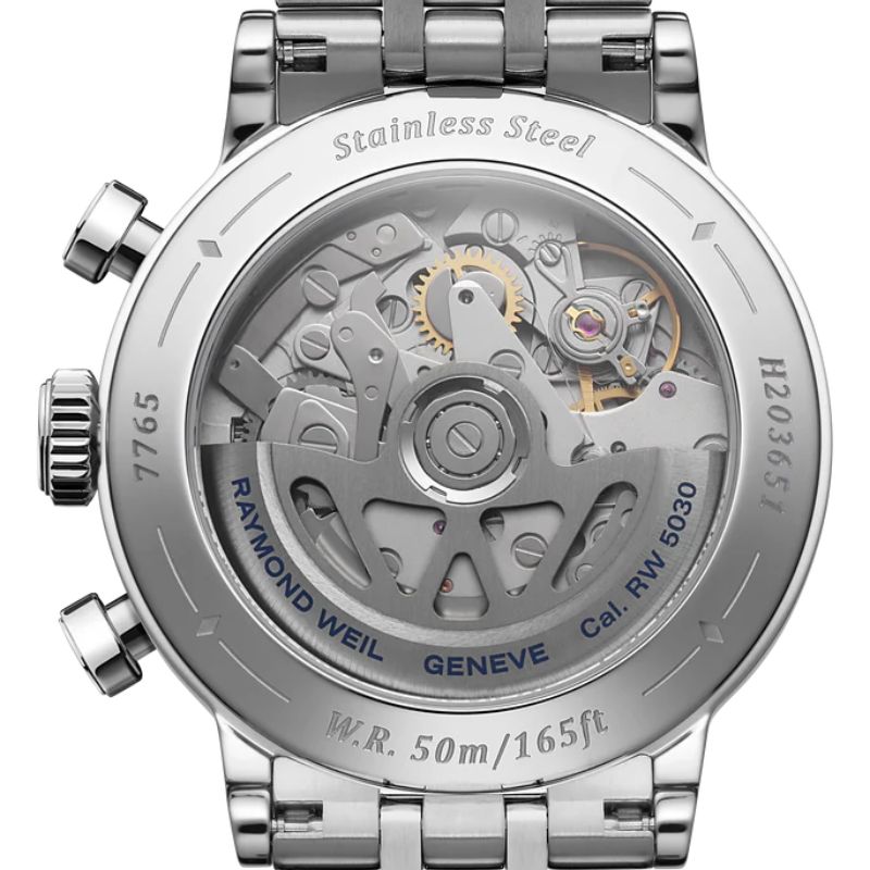 Reloj Raymond Weil millesime Tri-Compax Chronograph 39 mm, black dial 7765-ST-20001 - Imagen 2