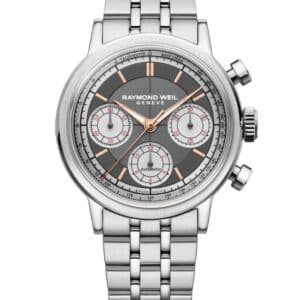 Reloj Raymond Weil millesime Tri-Compax Chronograph 39 mm, anthracite dial  7765-ST-60651