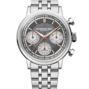 Reloj Raymond Weil millesime Tri-Compax Chronograph 39 mm, anthracite dial 7765-ST-60651