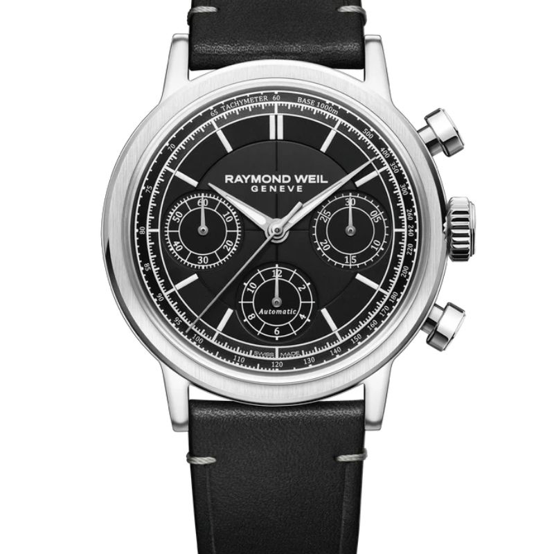 Reloj Raymond Weil millesime Tri-Compax Chronograph 39 mm, black dial 7765-STC-20001