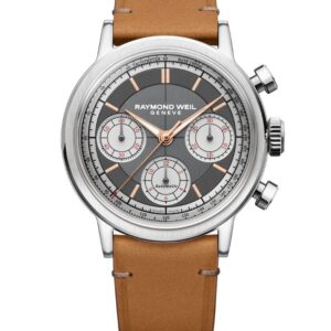 Reloj Raymond Weil millesime Cronógrafo Tri-Compax 39 mm, esfera antracita 7765-STC-60651