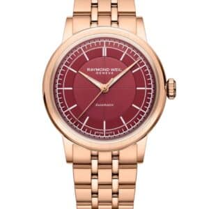 Reloj Raymond Weil millesime Central Seconds 35 mm, red dial  2125-P5-45001