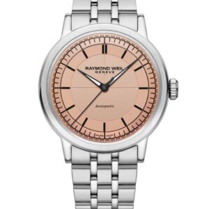 Reloj Raymond Weil millesime central seconds 39 mm, salmon dial 2925-ST-80001