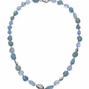 Collar Acero Piedras Naturales Sra Fashion