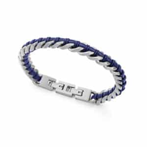 Puls Acero Y Piel Azul Cadena Sr Fashion