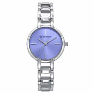 Reloj Viceroy de mujer con caja y brazalete de acero, esfera azul y movimiento de cuarzo