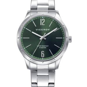 Reloj Viceroy de hombre en acero, con esfera verde y diseño elegante