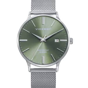 Reloj Viceroy de Hombre con esfera verde y malla milanesa de acero