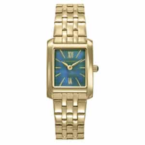 Reloj Viceroy de mujer  con caja y brazalete de acero Ip dorado, esfera madreperla verde e índices y números romanos