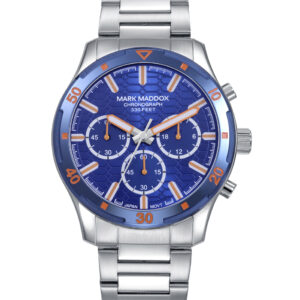 Crono Acero Ip Azul Brazalete Sr Mm