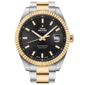 Reloj automático suizo clásico – negro, bicolor | Swiss Military SMA34110.05