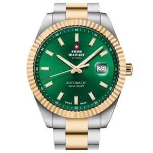 Reloj automático suizo clásico verde, bicolor | Swiss Military SMA34110.08