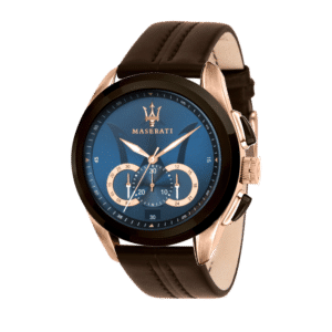 TRAGUARDO 45MM CHR BLUE DIAL BROWN ST