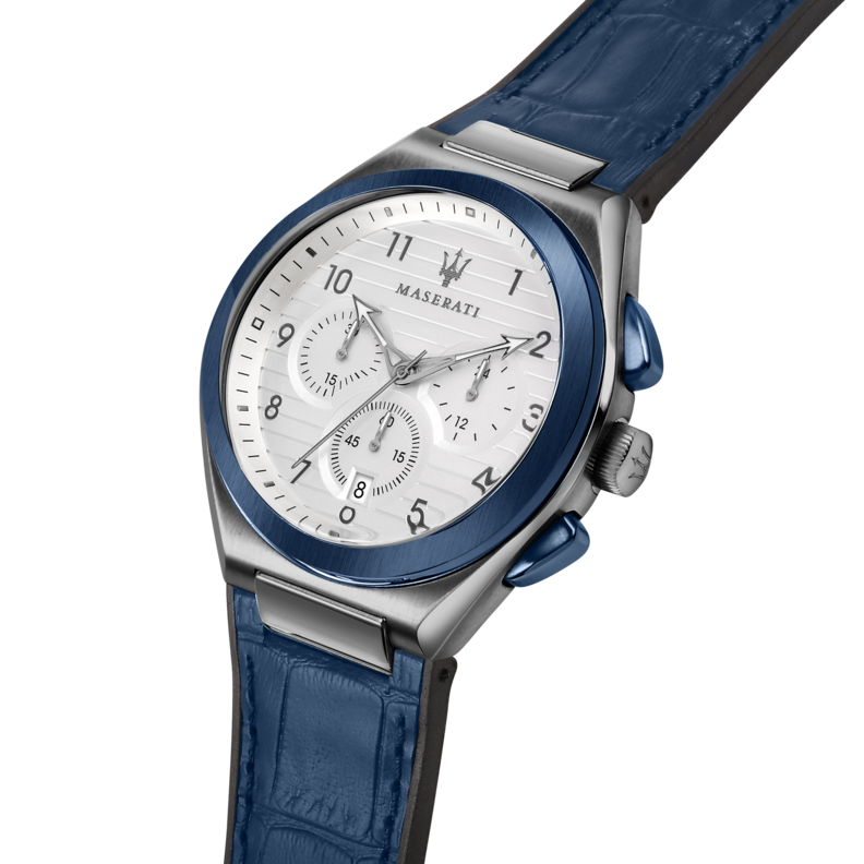 TRICONIC 43mm CHR WHITE DIAL BLUE ST - Imagen 5
