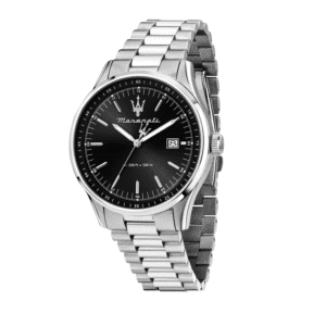 SORPASSO 42MM 3H BLACK DIAL SS BR