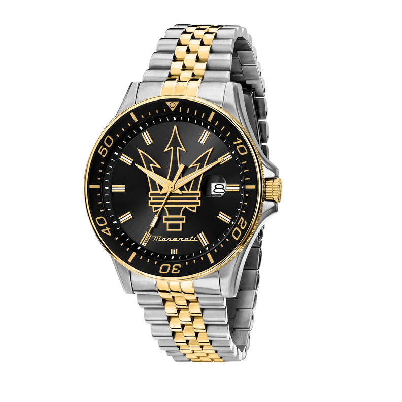 SFIDA 44MM 3H BLACK DIAL SS+YG BR