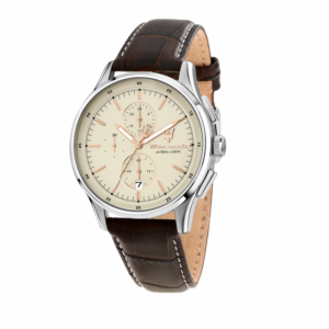 SORPASSO 42MM CHRO BEIGE DIAL BROWN ST