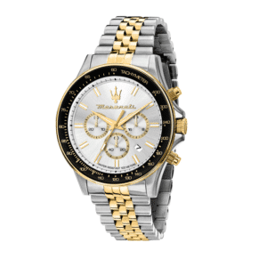 SFIDA 44MM CHRO W/SILVER DIAL SS+YG BR