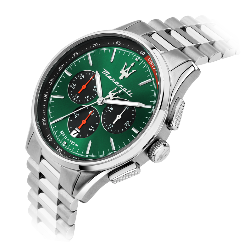 SORPASSO 42MM CHR GREEN DIAL SS BR+BLK S - Imagen 5