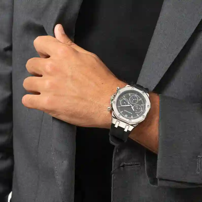 Reloj Hombre Jack Negro/Plateado - Imagen 2