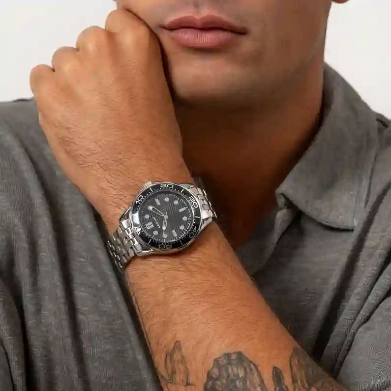 Reloj Hombre Chris Negro/Plateado - Imagen 2