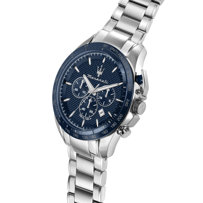 TRAGUARDO 45MM CHR BLUE DIAL BR SS - Imagen 4