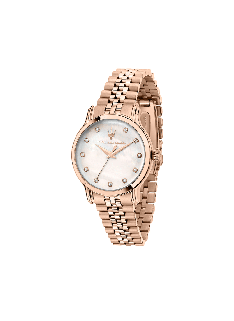 EPOCA 34MM 3H MOP W/DIAM DIAL BR RG