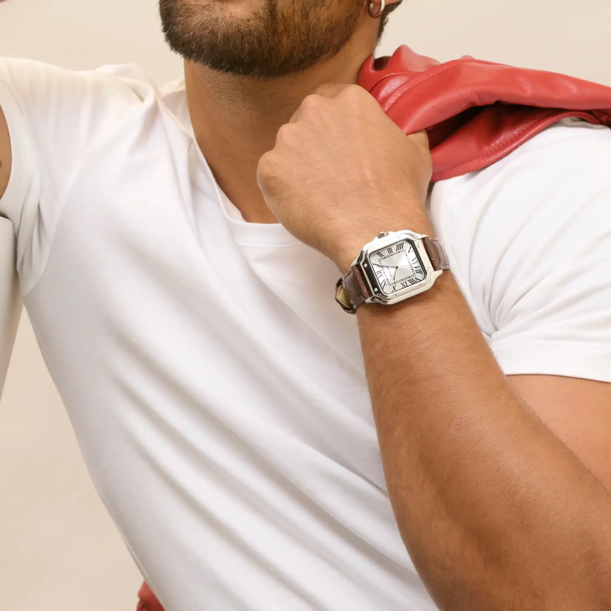 Reloj Hombre Chris Him Marrón/Plateado - Imagen 2