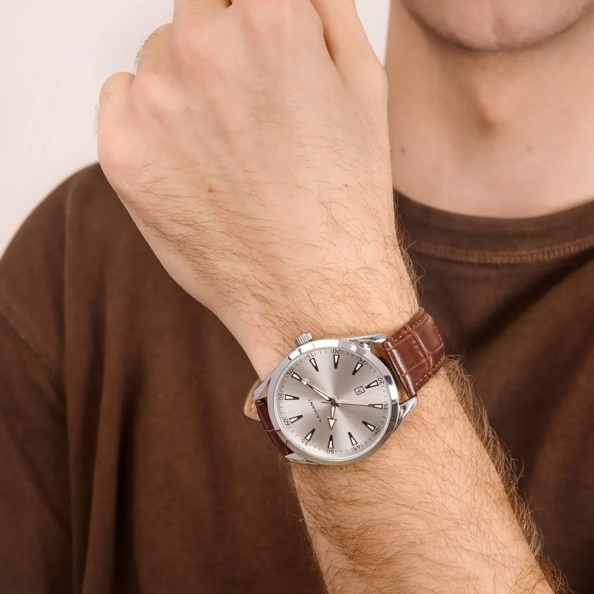 Reloj Hombre Ocean Code Marrón/Plateado - Imagen 2