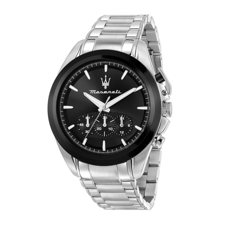 TRAGUARDO 43MM CHR BLACK DIAL SS BR