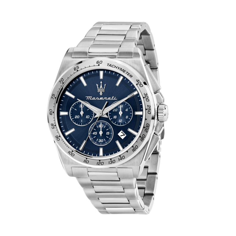 VELOCITÀ 43MM CHR BLUE DIAL SS BR