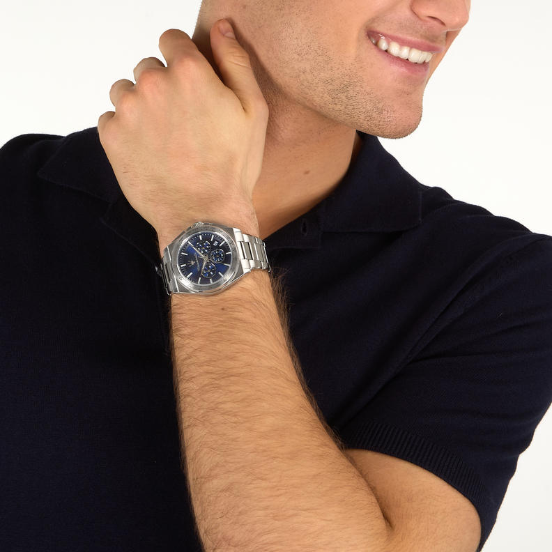 VELOCITÀ 43MM CHR BLUE DIAL SS BR - Imagen 4