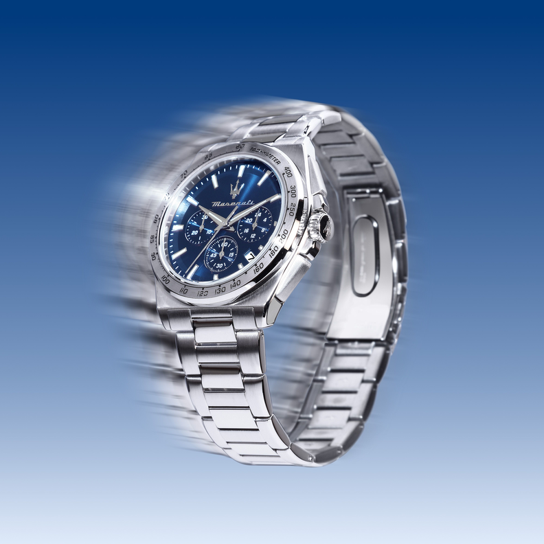 VELOCITÀ 43MM CHR BLUE DIAL SS BR - Imagen 5