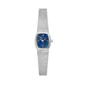 Bulova Classic 96L343 Mujer Cuarzo Acero Inoxidable Plateado Esfera Azul Sunray