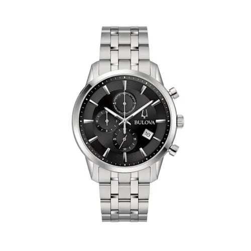 Bulova Sutton Chronograph 96B412 Hombre Cuarzo Acero Inoxidable Esfera Negra 41 mm