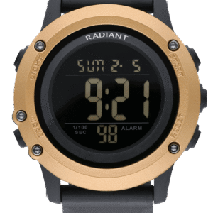 TINU 51MM BLACK DIAL GOLD RING BLACK SIL