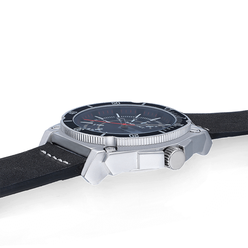 MR.ROBOT 49MM BLACK DIAL BLACK LEATHER B - Imagen 2
