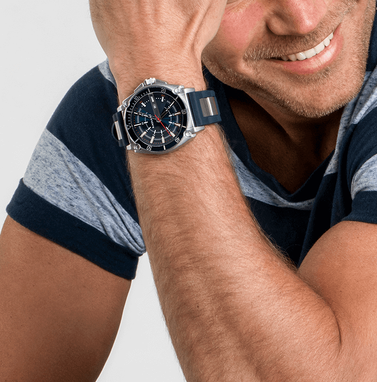 MR.ROBOT 49MM BLUE DIAL BLACK SILICONE S - Imagen 3