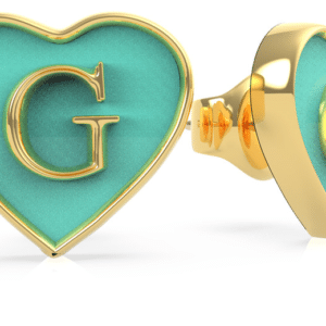 TUR ENAMEL G HEART STUDS YG