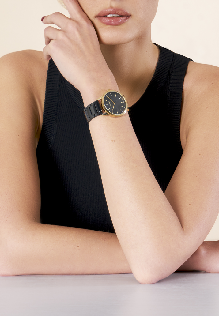 ADDICT 38MM BLACK DIAL IPBLACK BRACELET - Imagen 3