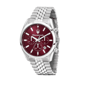 ATTRAZIONE 43MM MULT BURGUNDY DIA SS BR