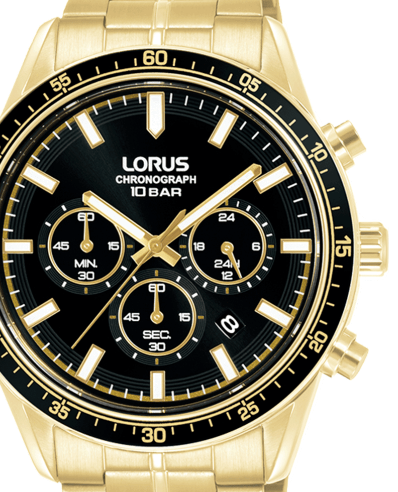 Hombre Crono. Brazalete Dorado Negro - Imagen 2